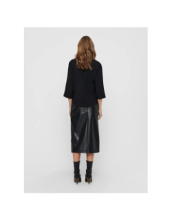 Blouse à manche 3/4 jdylion noir femme - JDY