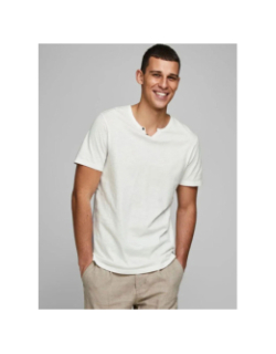 T-shirt col boutonné ben blanc homme - Jack & Jones