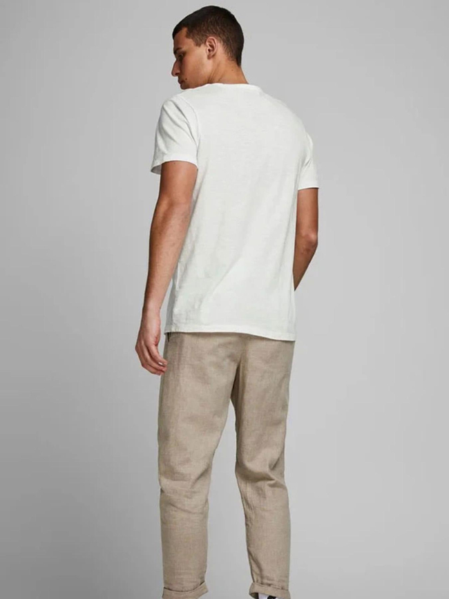 T-shirt col boutonné ben blanc homme - Jack & Jones