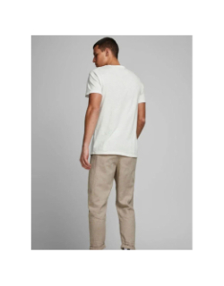 T-shirt col boutonné ben blanc homme - Jack & Jones