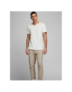 T-shirt col boutonné ben blanc homme - Jack & Jones