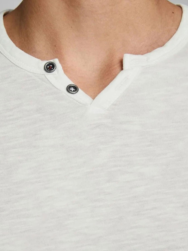 T-shirt col boutonné ben blanc homme - Jack & Jones
