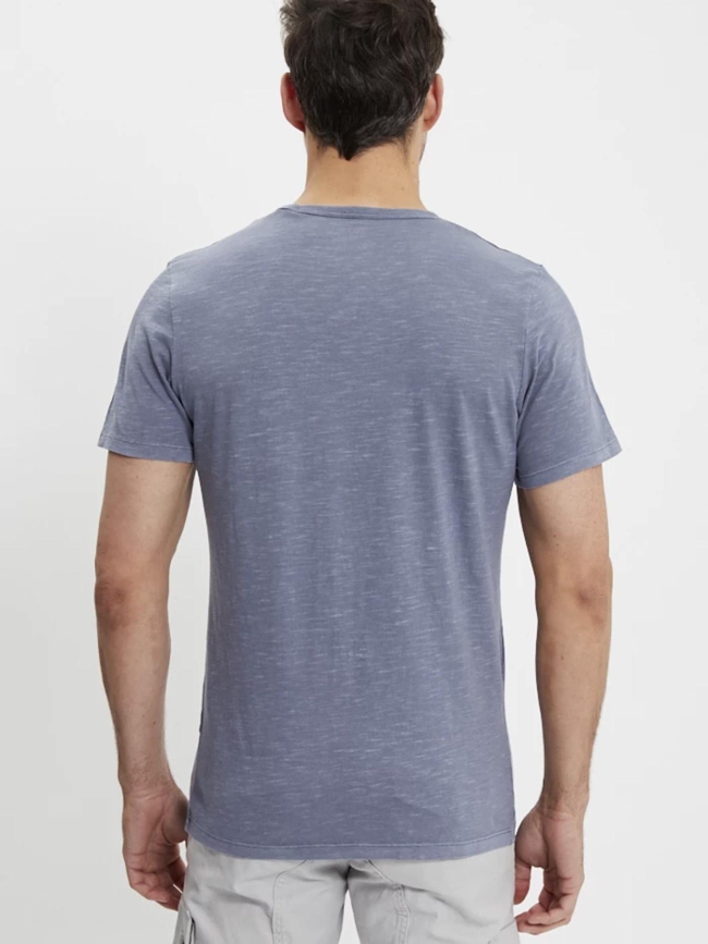 T-shirt col boutonné ben bleu homme - Jack & Jones