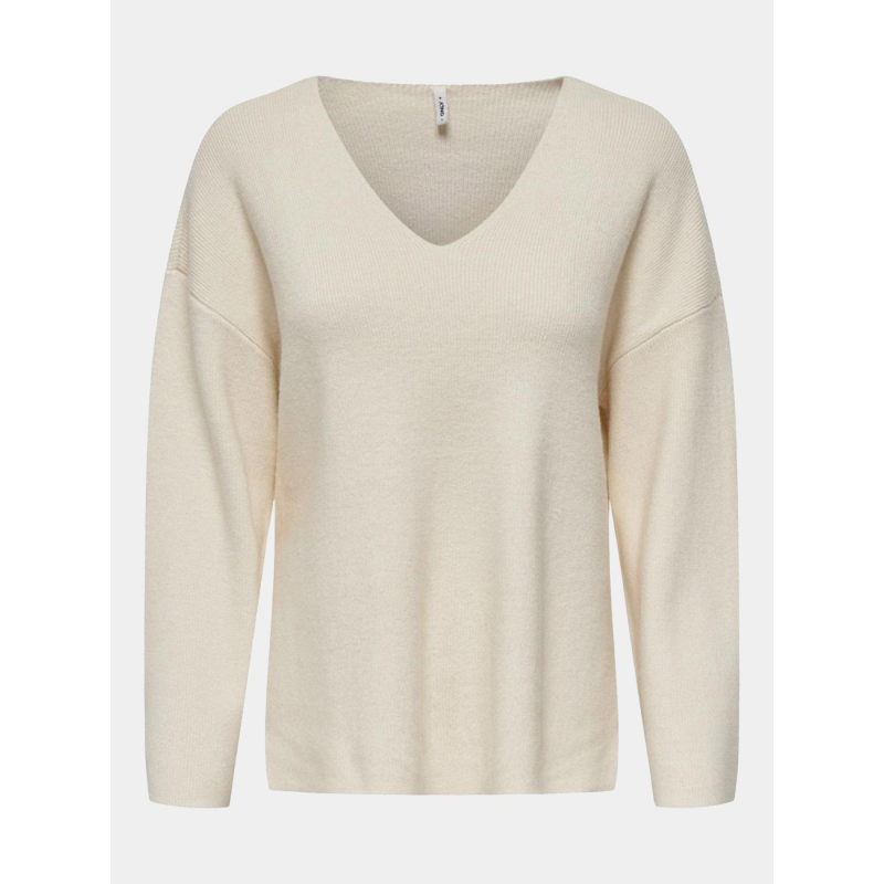 Pull côtelé onlkatia beige femme - Only