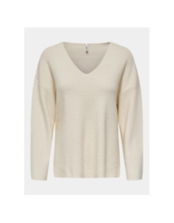 Pull côtelé onlkatia beige femme - Only