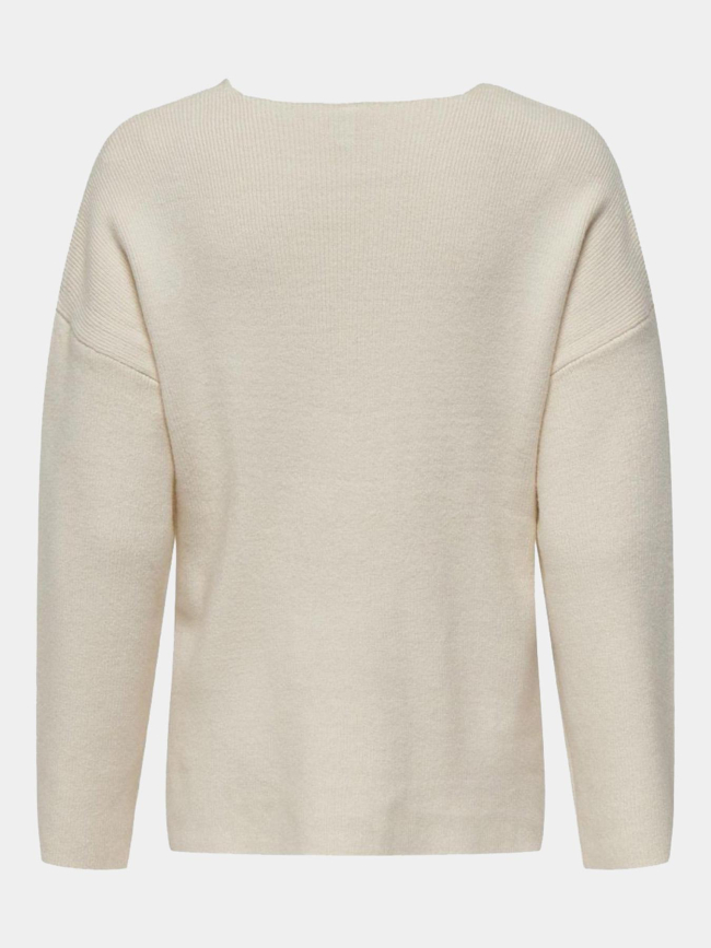 Pull côtelé onlkatia beige femme - Only