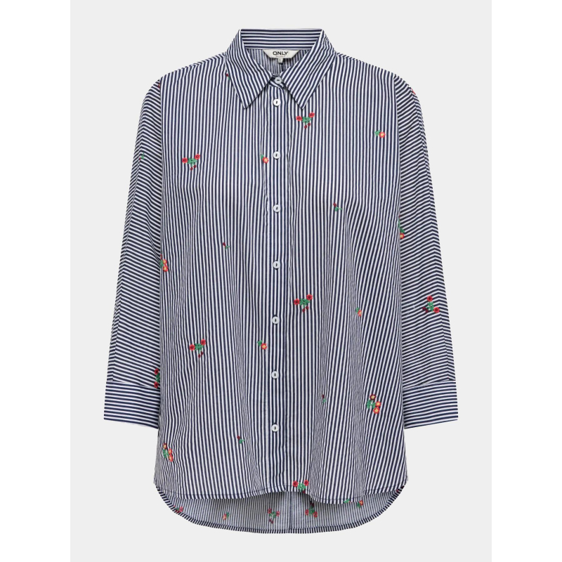 Chemise rayée à motif onlgrizzi balnc femme - Only