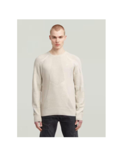 Pull 3d biker beige homme - G Star