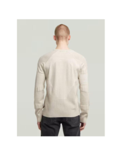 Pull 3d biker beige homme - G Star