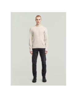 Pull 3d biker beige homme - G Star