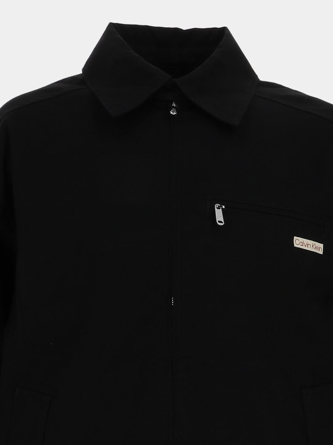 Blouson a-ls cotton fz noir homme - Calvin Klein Jeans