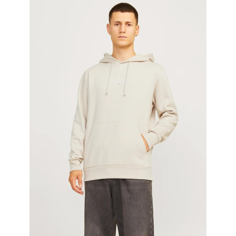 Sweat à capuche bluarchie beige homme - Jack & Jones