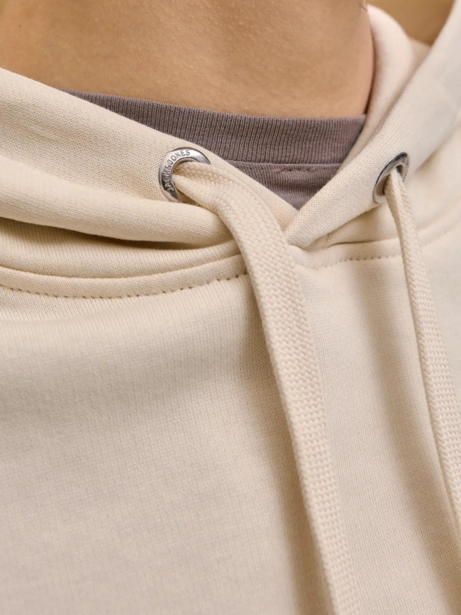 Sweat à capuche jornorrebro beige homme - Jack & Jones