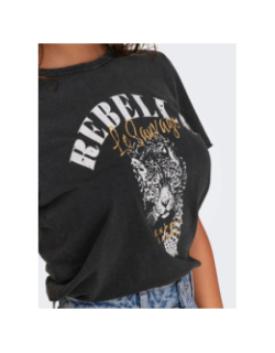 T-shirt à manches courtes onllucy noir femme - Only