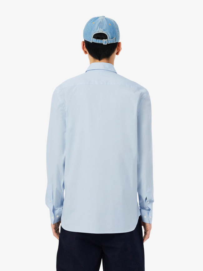 Chemise slim fit popeline stretch bleu ciel homme - Lacoste