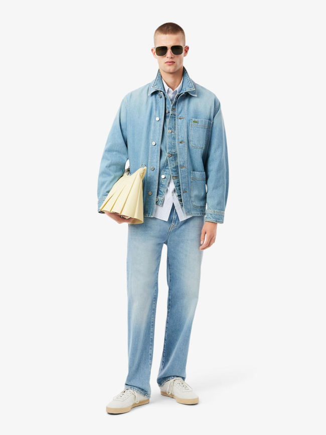 Chemise regular fit pinpoint rayée blanc homme - Lacoste