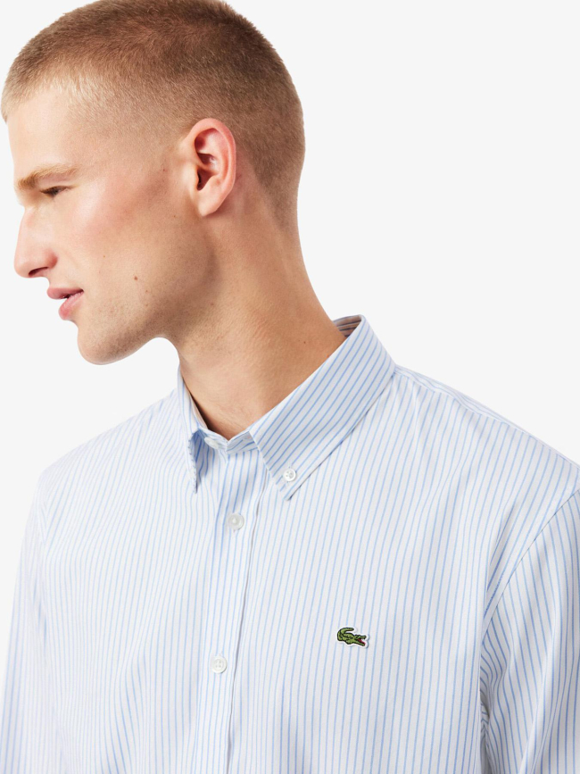 Chemise regular fit pinpoint rayée blanc homme - Lacoste