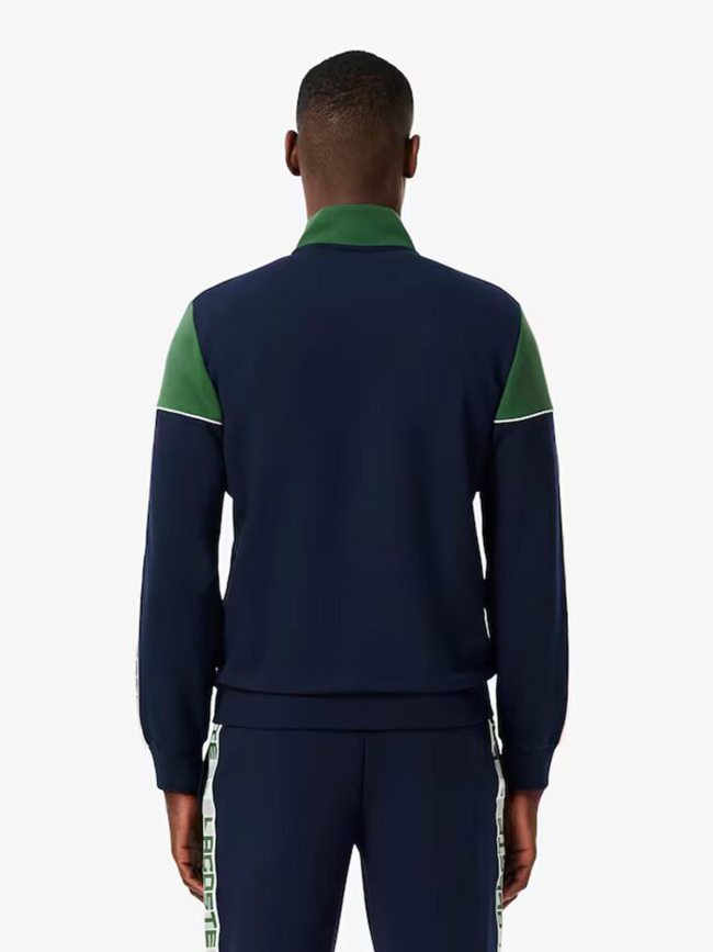 Sweat zippé bicolore capsule bleu vert homme - Lacoste