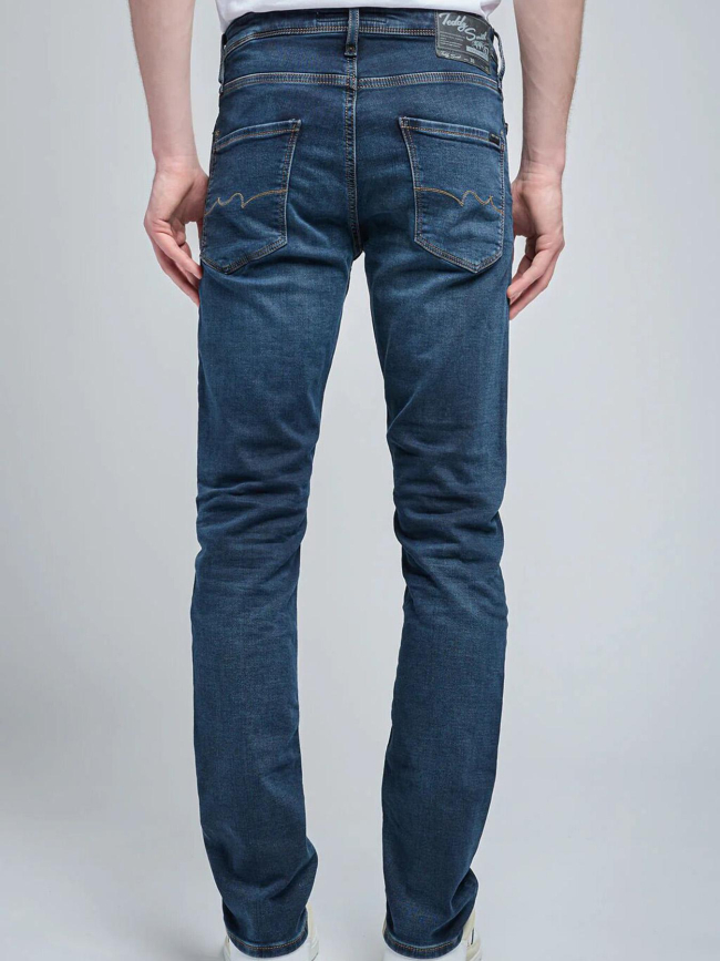 Jean droit reeple rock vintage dark bleu homme - Teddy Smith