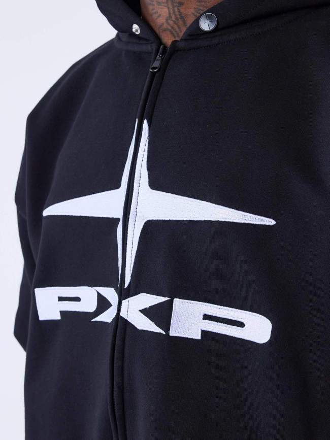 Sweat à capuche zippé logo polaris noir homme - Project X Paris