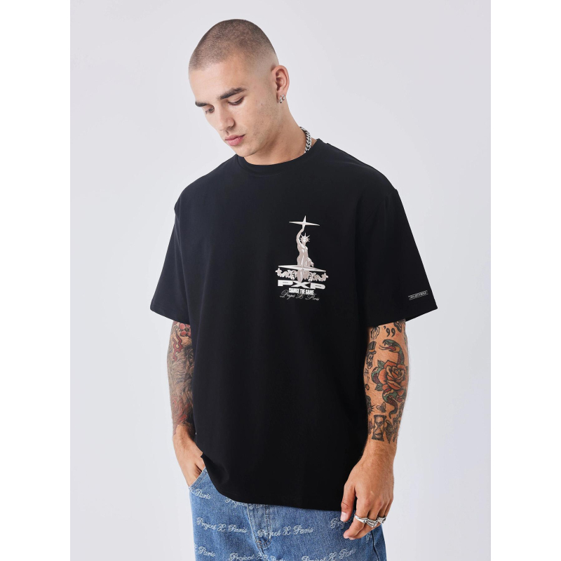 T-shirt déité noir homme - Project X Paris