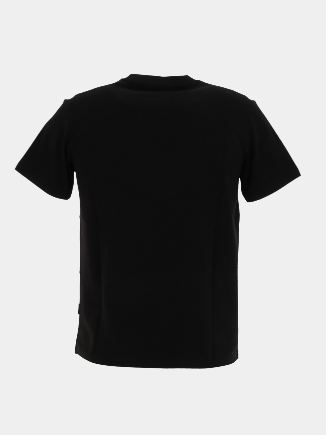 T-shirt à logo encadré doré relief noir homme - Chabrand