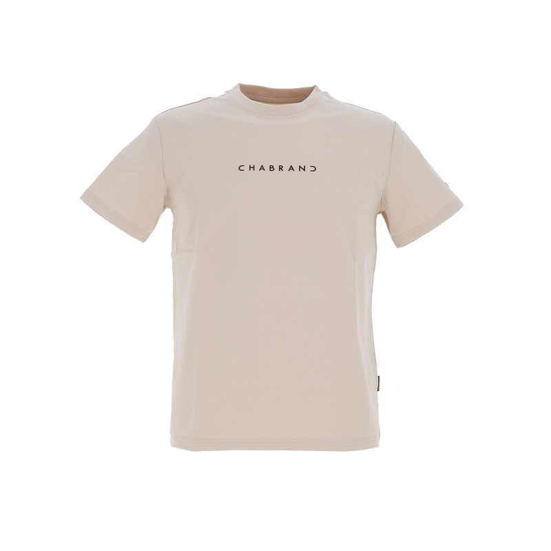 T-shirt à manches courtes beige homme - Chabrand