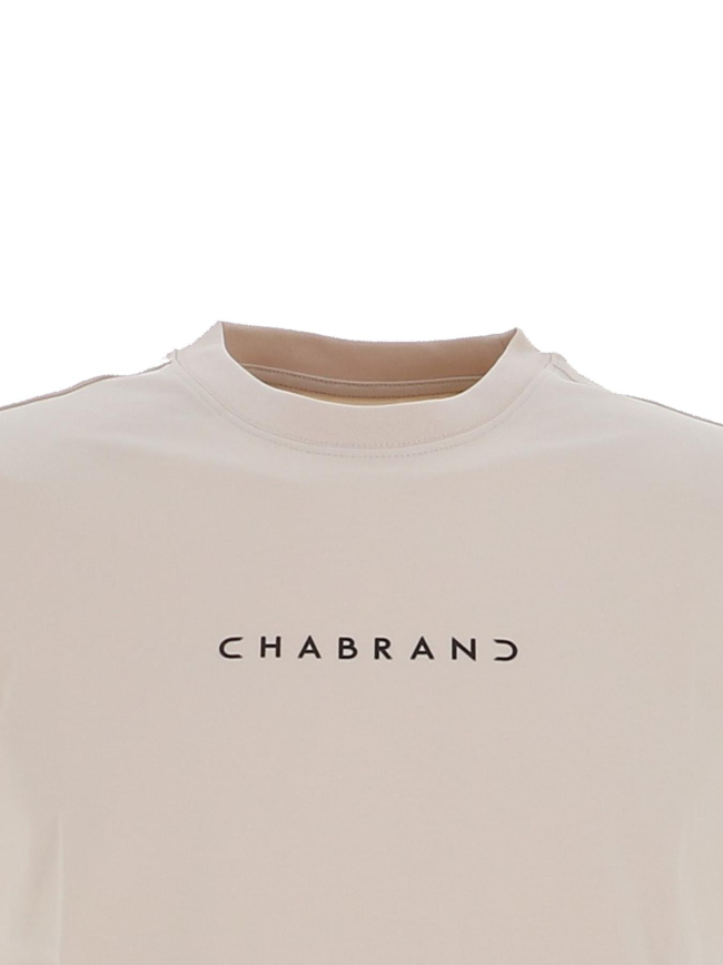 T-shirt à manches courtes beige homme - Chabrand