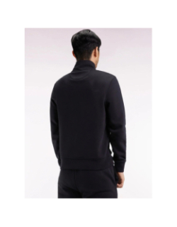 Sweat zippé en molleton gratté noir homme - Eden Park