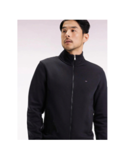 Sweat zippé en molleton gratté noir homme - Eden Park