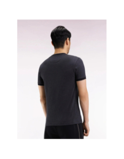 T-shirt en coton stretch à coupe ajusté noir homme - Eden Park