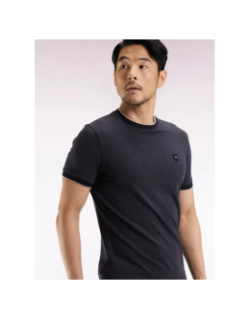 T-shirt en coton stretch à coupe ajusté noir homme - Eden Park