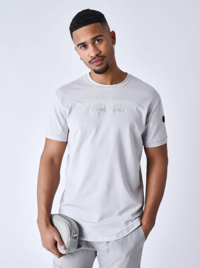 T-shirt technique à découpes blanc homme - Project X Paris