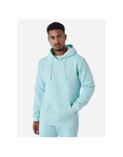 Sweat à capuche logo signature brodé turquoise homme - Project X Paris