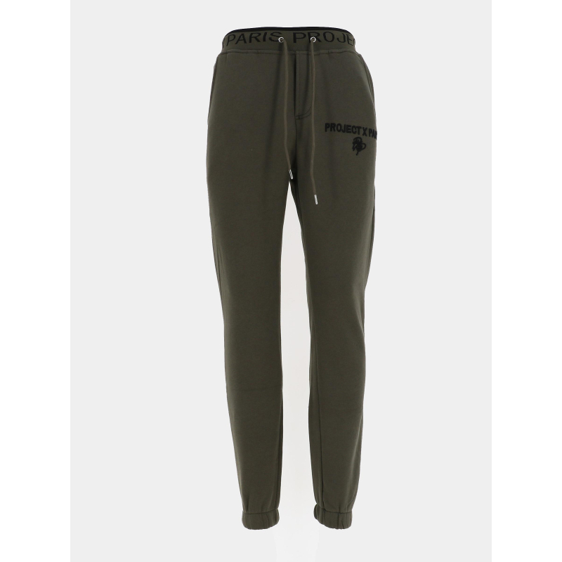 Pantalon jogging à élastique logoté kaki homme - Project X Paris