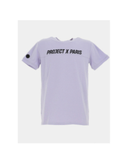 T-shirt à logo relief violet homme - Project X Paris