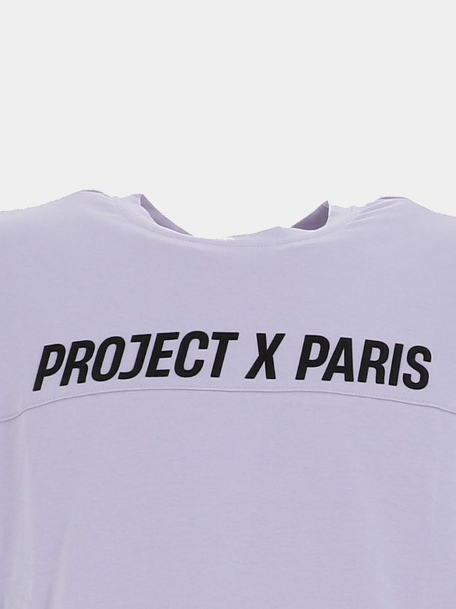 T-shirt à logo relief violet homme - Project X Paris