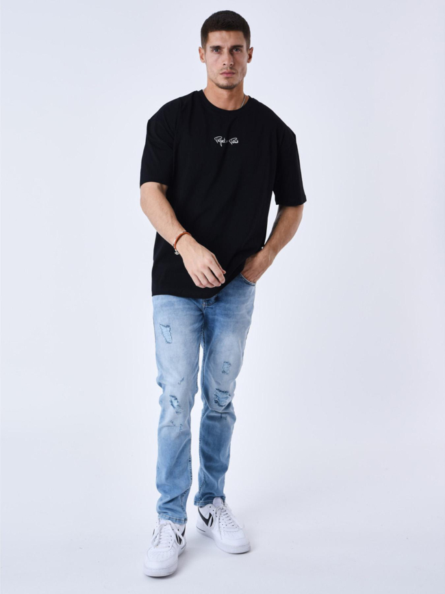 T-shirt à petit logo brodé noir homme - Project X Paris