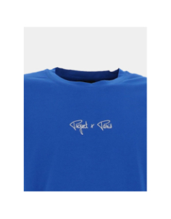 T-shirt à petit logo brodé bleu homme - Project X Paris