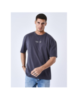 T-shirt à petit logo brodé anthracite homme - Project X Paris