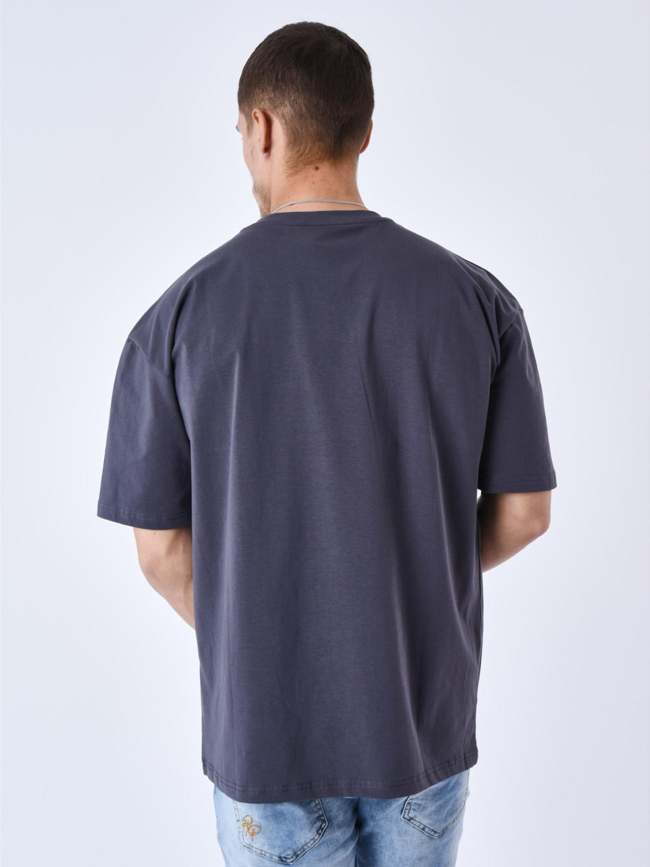 T-shirt à petit logo brodé anthracite homme - Project X Paris