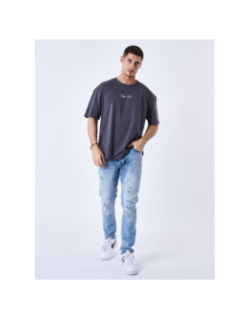 T-shirt à petit logo brodé anthracite homme - Project X Paris