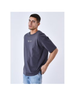 T-shirt à petit logo brodé anthracite homme - Project X Paris