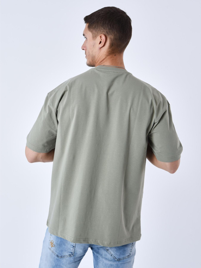 T-shirt à petit logo brodé kaki homme - Project X Paris
