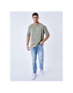 T-shirt à petit logo brodé kaki homme - Project X Paris
