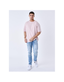 T-shirt à petit logo brodé rose homme - Project X Paris