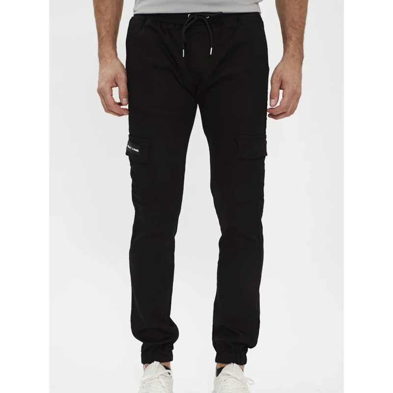Pantalon cargo à taille élastique noir homme - Project X Paris