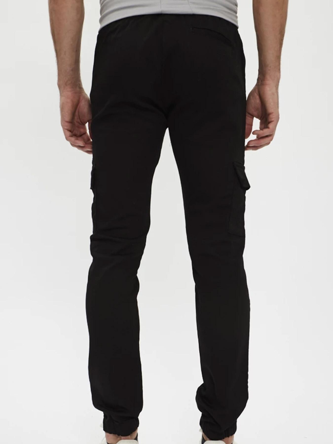 Pantalon cargo à taille élastique noir homme - Project X Paris