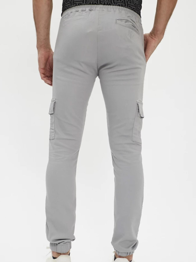 Pantalon cargo à taille élastique gris homme - Project X Paris
