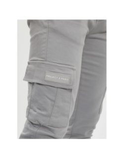 Pantalon cargo à taille élastique gris homme - Project X Paris